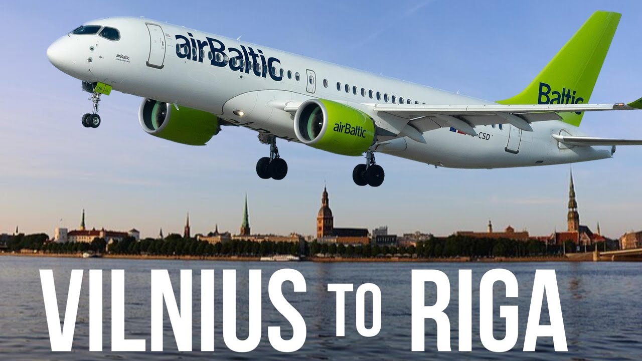 Самолет Air Baltic A220-300 | Вильнюс - Рига | Эконом-класс