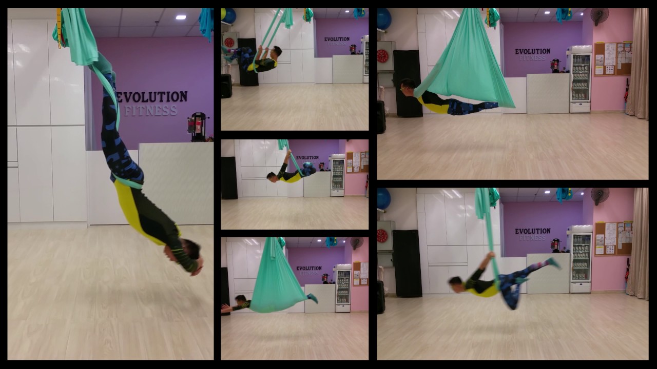 Aerial Yoga Flying Poses - Evolution Fitness