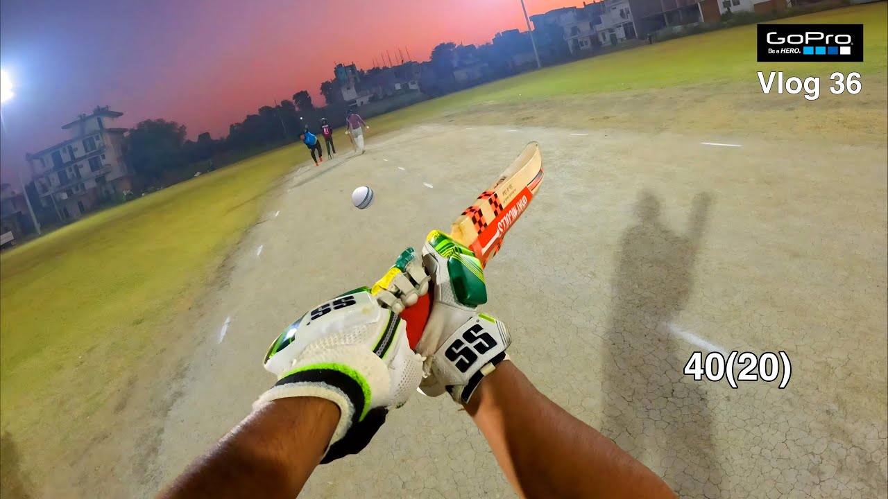 Under the Lights: Epic Night Match GoPro Batting Highlights | 4k Vlog | GoPro 12🏏