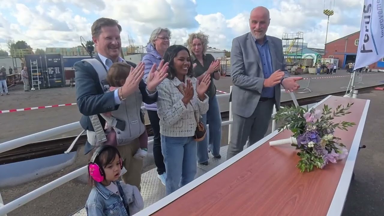 Launching of Kolland - The 5th lake Vänern MAX vessel