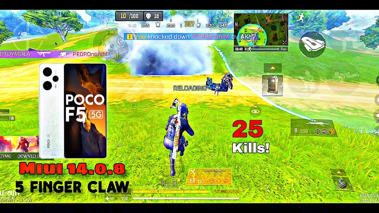 📱POCO F5 MIUI 14.0.8 GLOBAL! 25 KILLS (BLACKOUT MAP)! 5 FINGER CLAW | CALL OF DUTY MOBILE GAMEPLAY