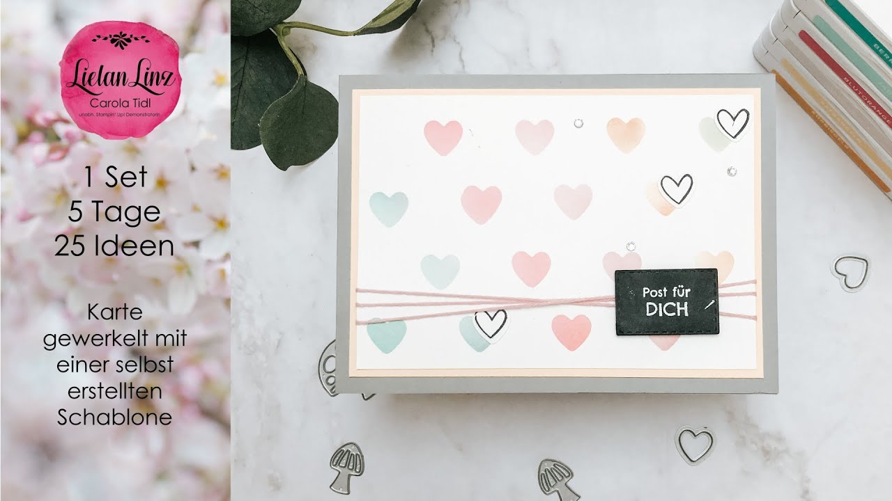 1 Set - 5 Tage - 25 Ideen Tag 4: Karte mit selbsterstellter Schablone | Produkte von Stampin'' Up!