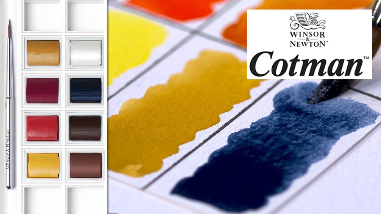 Unbox and Swatch - Winsor and Newton Cotman Portrait Watercolor Set of 9