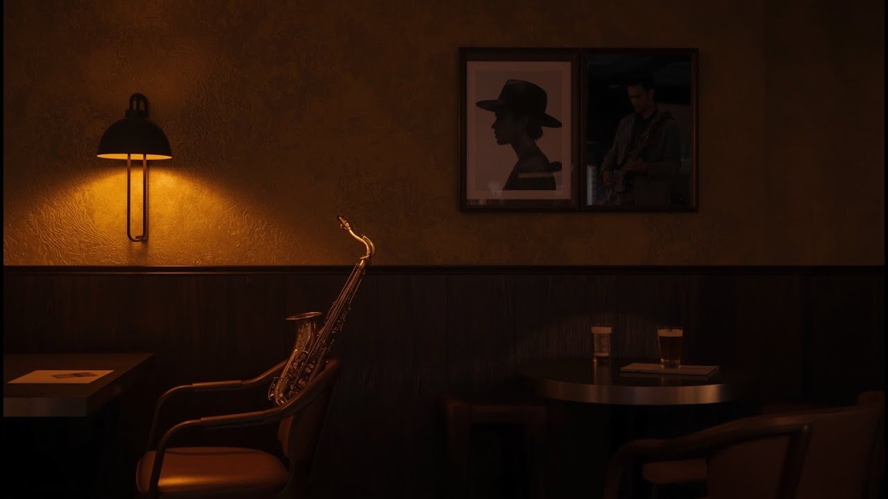 Romantic Funky Jazz with Sax 🌙 Warm Café Interior for Relaxing Evenings
