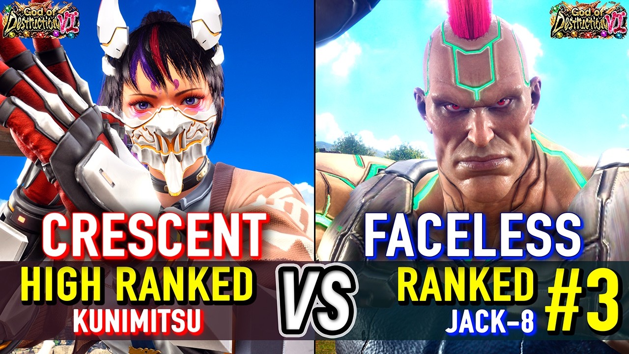 T8 🔥 CRESCENT (Kunimitsu) vs FACELESS (#3 Ranked Jack-8) 🔥 Tekken 8 High Level Gameplay