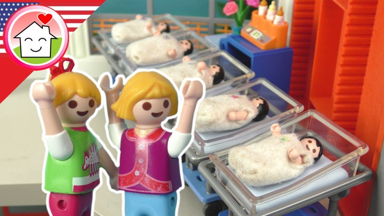 Playmobil English The Birth of the Quintuplets -  Hospital - The Hauser Family