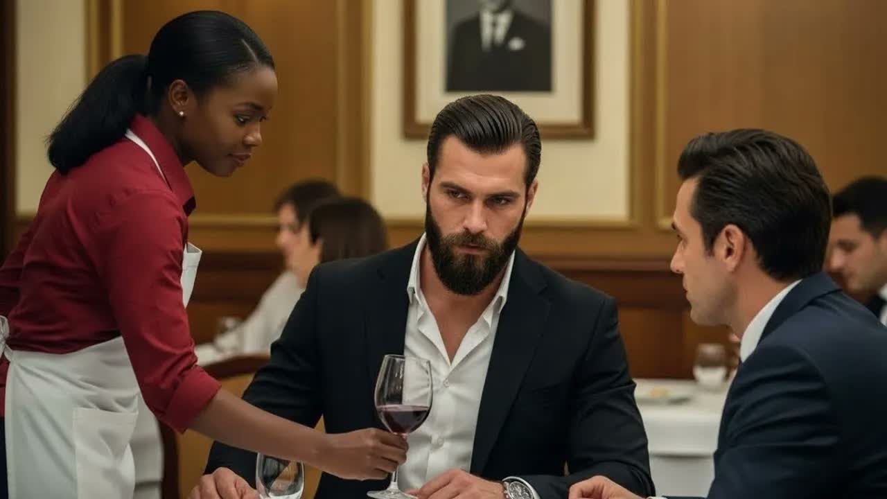 The Waitress Switched His Glass in Silence — The Billionaire Watched, Realizing She’d Saved Hi