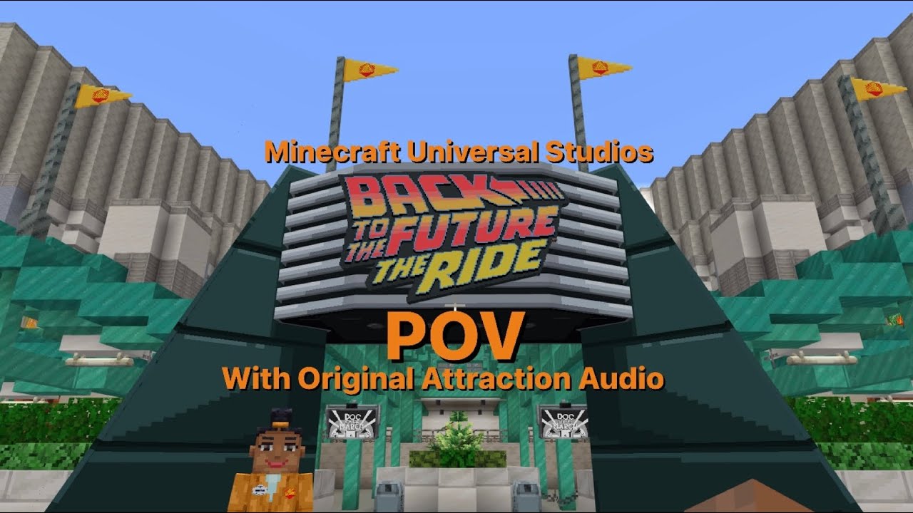 Minecraft Back to the Future: The Ride POV with Original Attraction Audio