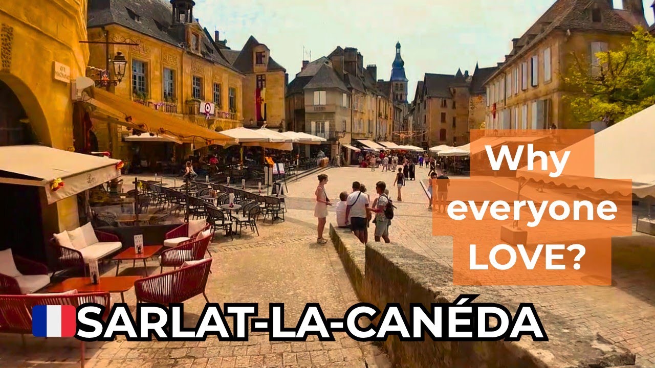 Sarlat-la-Canéda 🇫🇷 Walkthrough | Market Day, Medieval Streets & French Charm