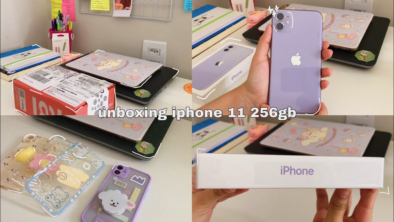 Unboxing iPhone 11 256gb Roxo (ASMR + lo-fi) + Acessórios Shein por AnnaMed