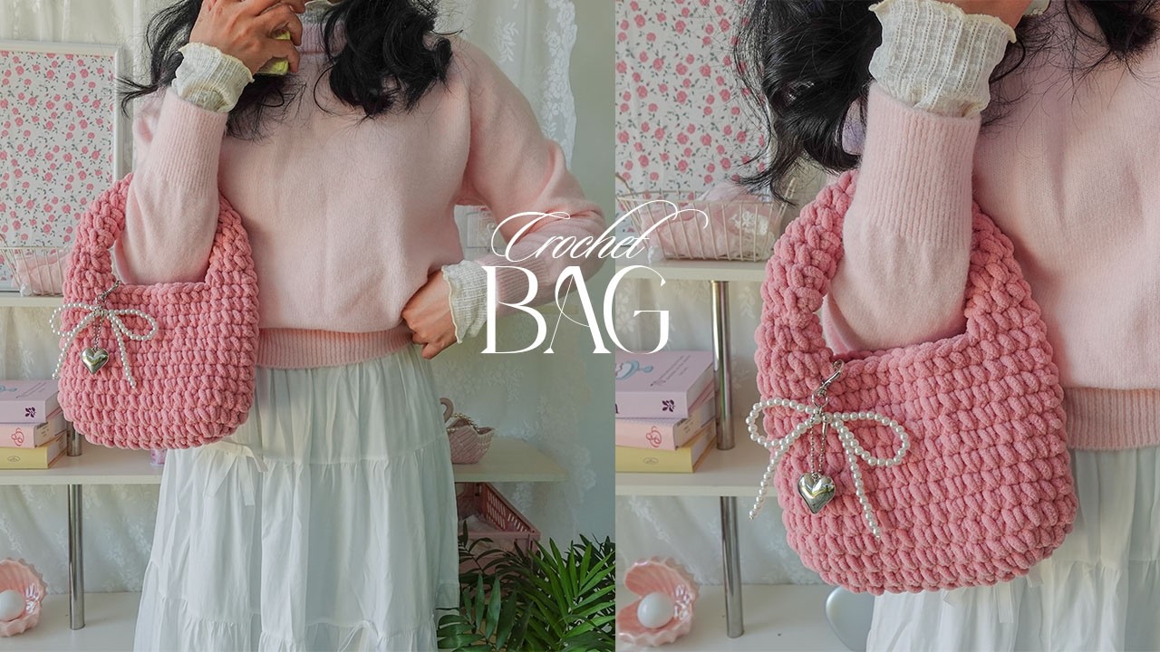 Crochet Bag♡︎ Hướng dẫn móc túi xách cầm tay xinh xinh để đi chơi 8/3♡︎ Vyvascrochet