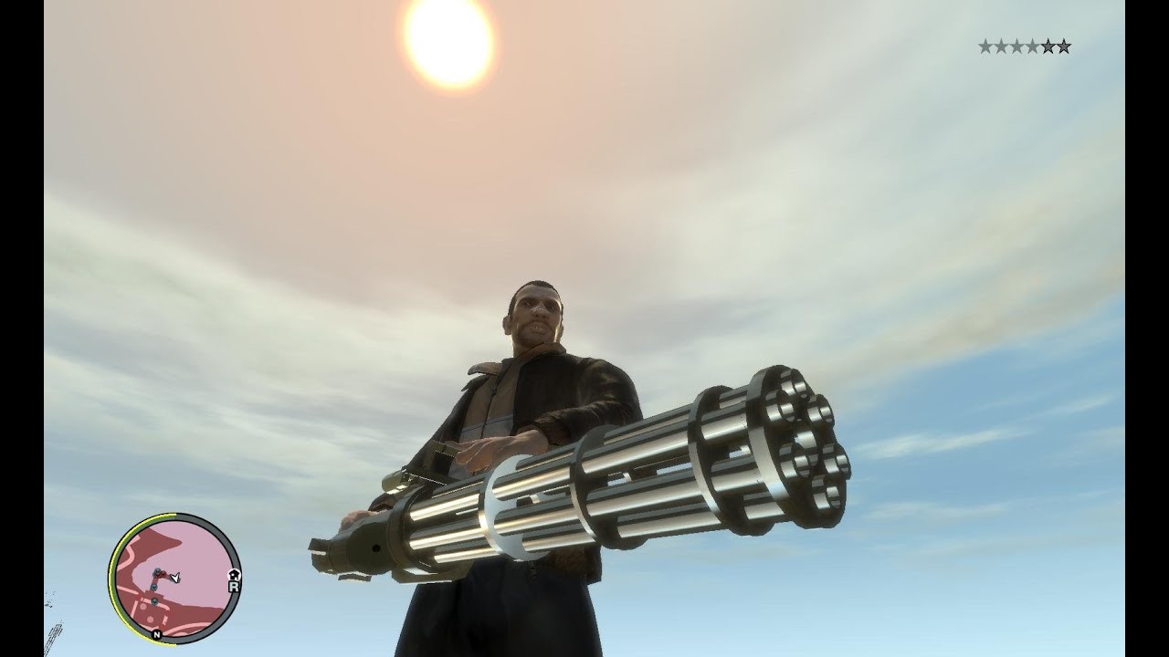 [GTA IV MOD] Minigun script mod inspired by GTA V