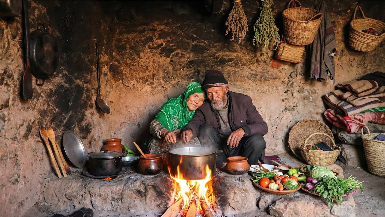 60 YEARS OF LOVE: Cooking Together to Survive a Brutal Winter in an Ancient Mountain Cave
