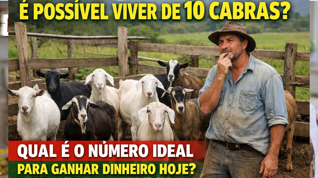 É possível viver de 10 cabras Qual é o número ideal para ganhar dinheiro hoje em dia