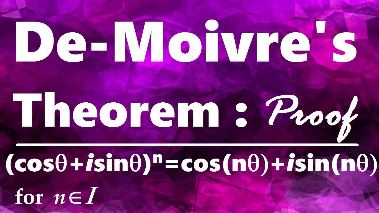 Proof of De-Moivre's theorem and it's application