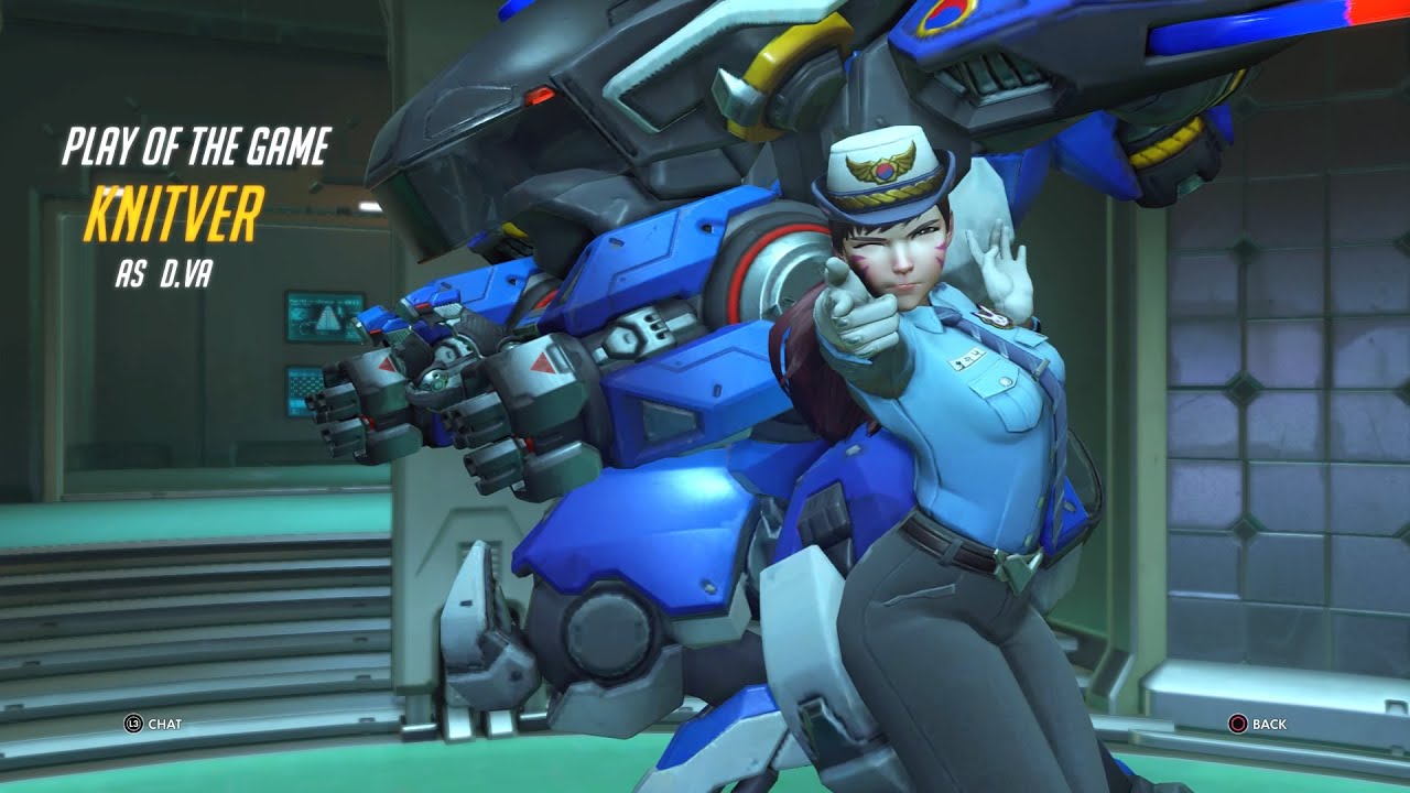 Overwatch - D.Va Officer 3 Kills With Nano Spray