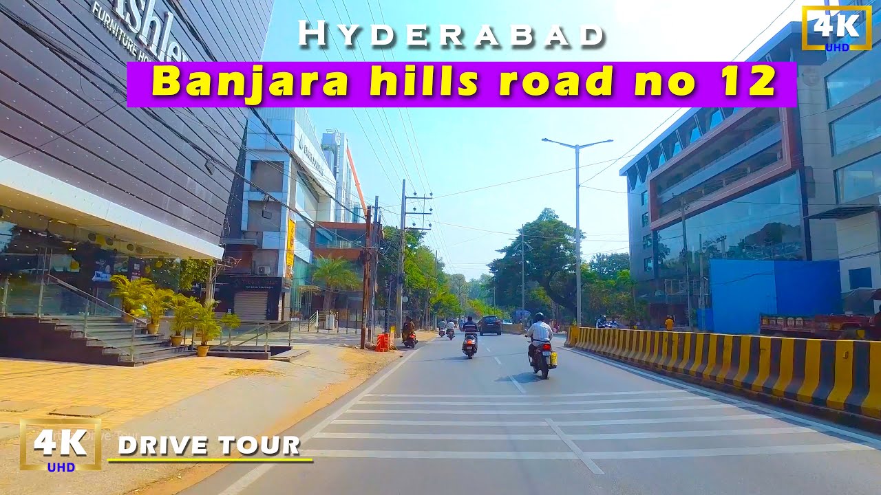 Banjara Hills Rd No- 12 (NBT Nagar) | 4k drive tour |  - Hyderabad