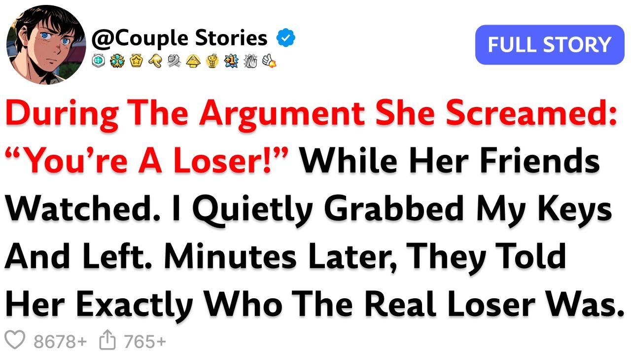 During The Argument She Screamed: “You’re A Loser!” While Her Friends Watched. I Quietly Grabbed...