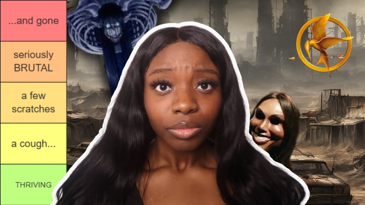 ranking dystopian worlds by how likely I'd be to SURVIVE... (AOT, Hunger Games, etc.)