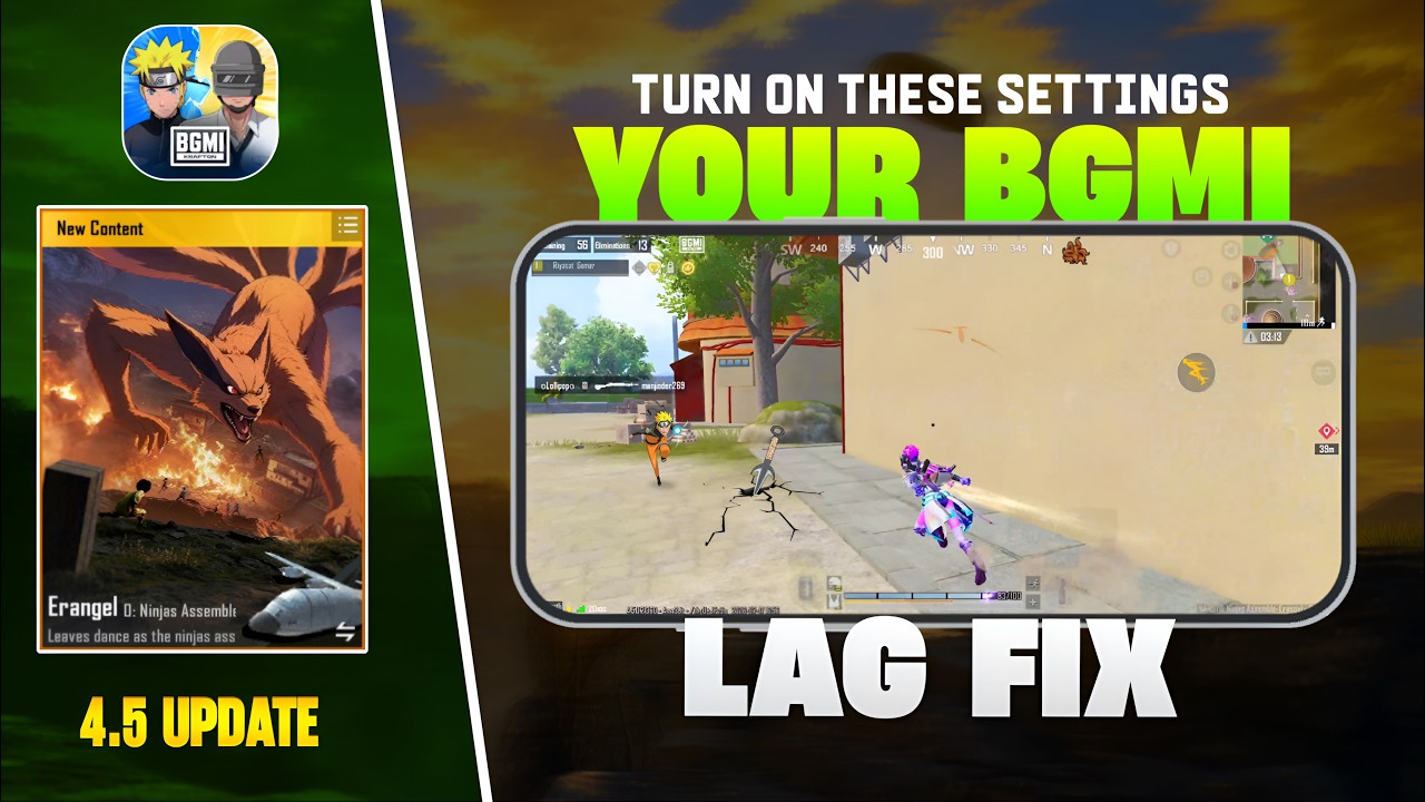 Turn On These Settings To Fix BGMI Lag After 4.5 Update! | 100% Working & Tested