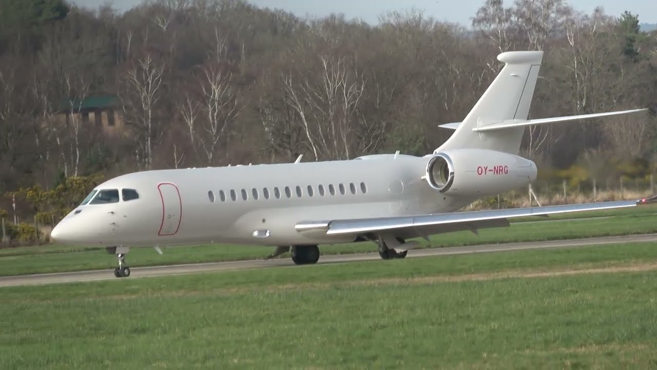 FALCON 6X OY-NRG LANDING AT FARNBOROUGH-EGLF UK 05-3-2026