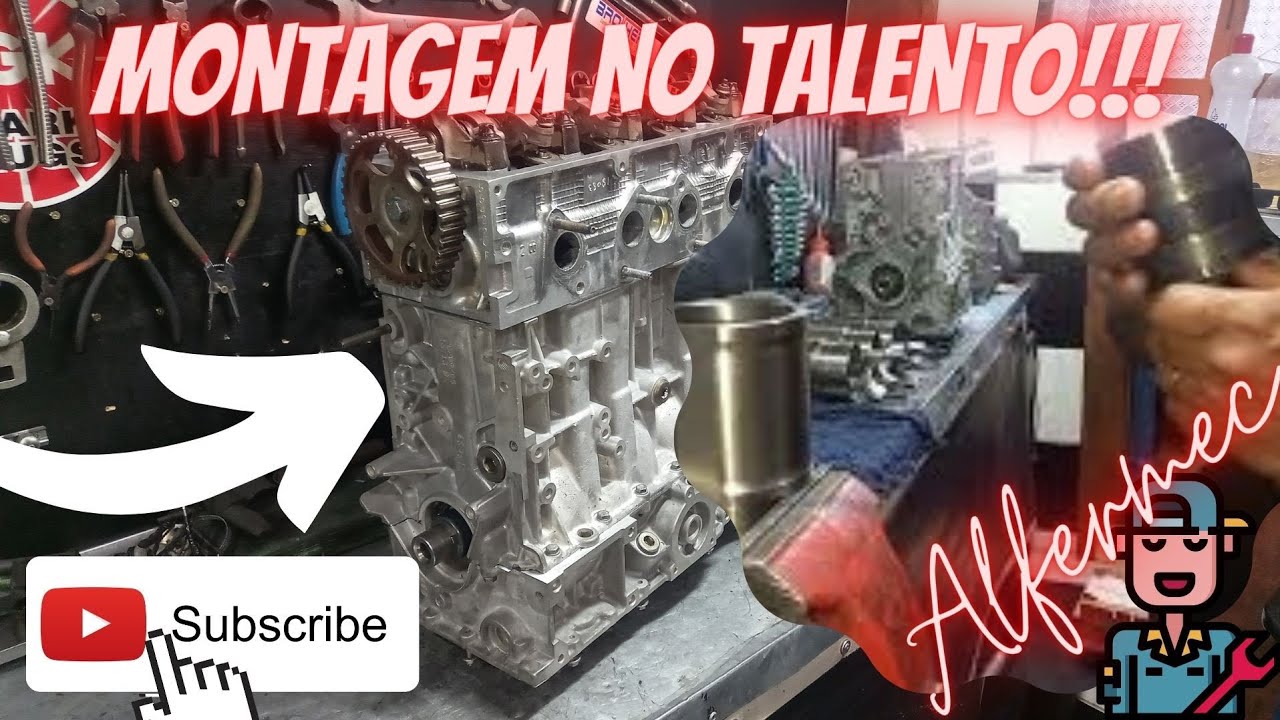 MONTAGEM PARTE DE BAIXO E CABEÇOTE DO PEUGEOT 206 projeto peugeot 10