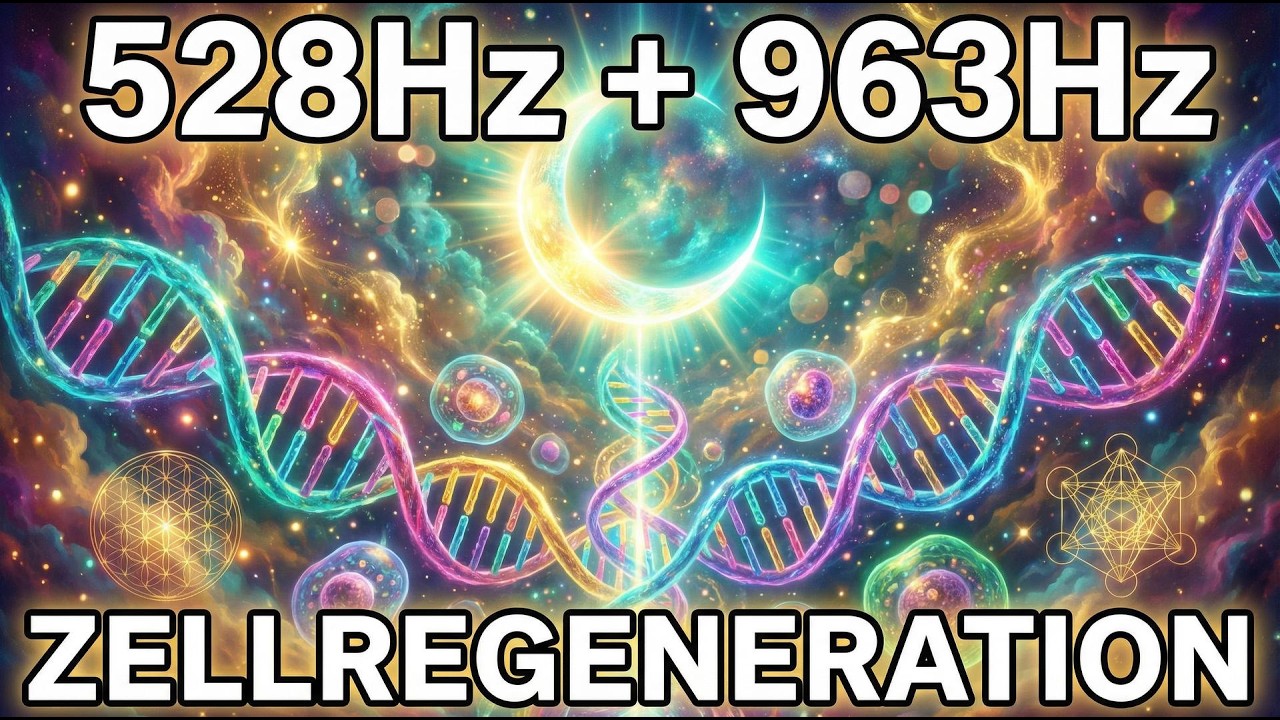 528Hz + 963Hz Zellregeneration & Neumond Vorbereitung  Cellular Regeneration & New Moon Preparation