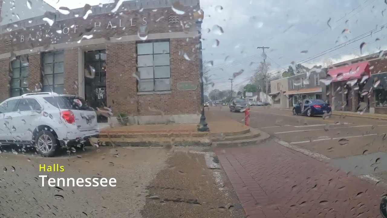 drive through Halls & Dyersburg, Tennessee