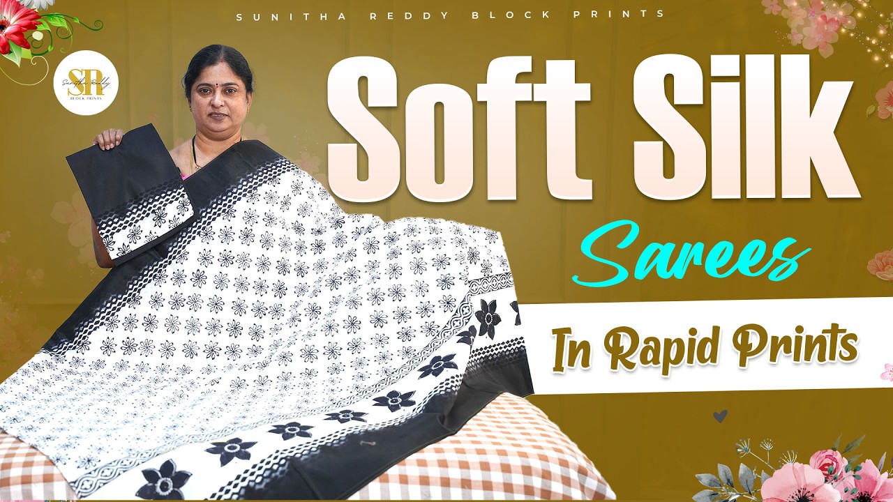 New Soft Silk Rapid Print Sarees | Trendy & Affordable | Jejis Vlogs