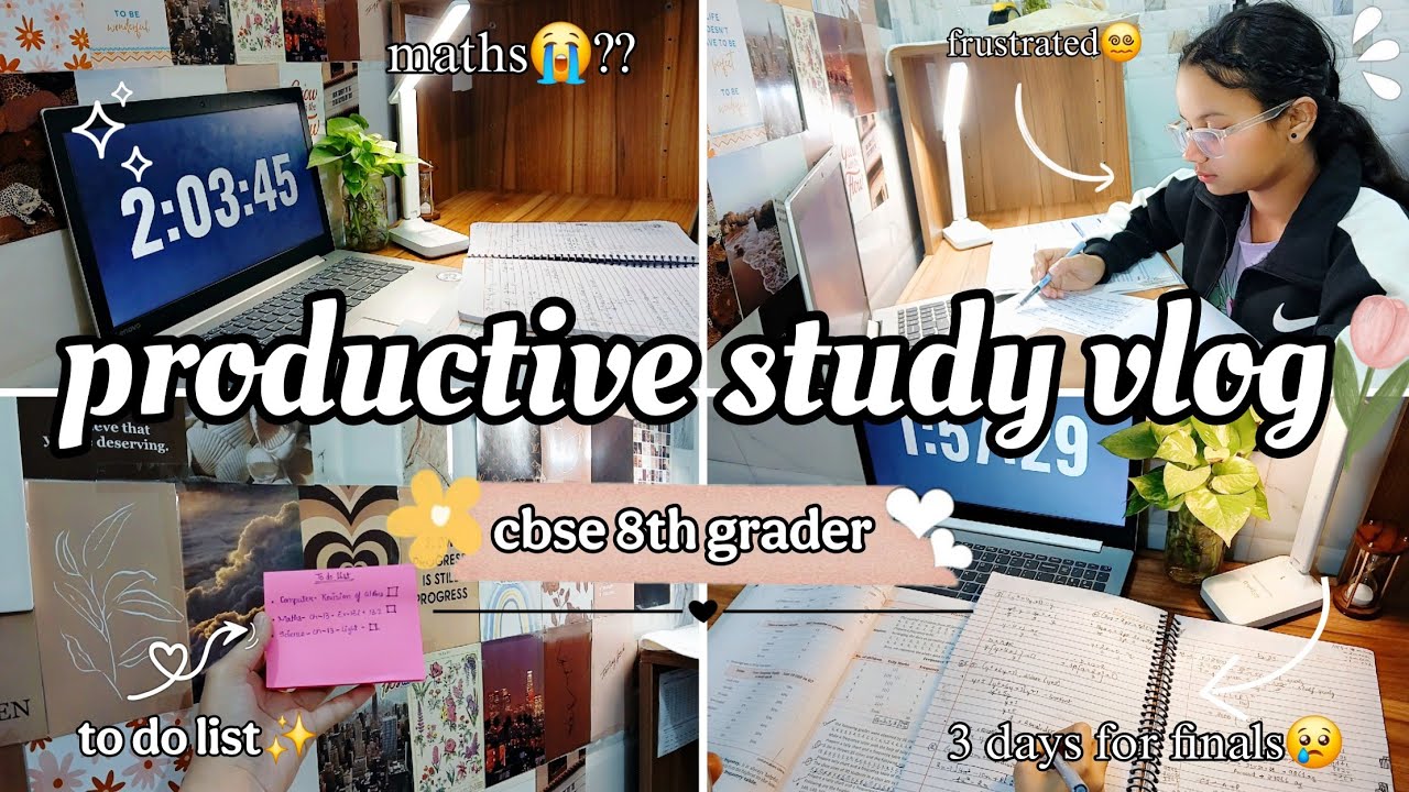 STUDY WITH ME🌷📝| PRODUCTIVE DAY IN MY LIFE🌧 | morning to evening routine ✨📚