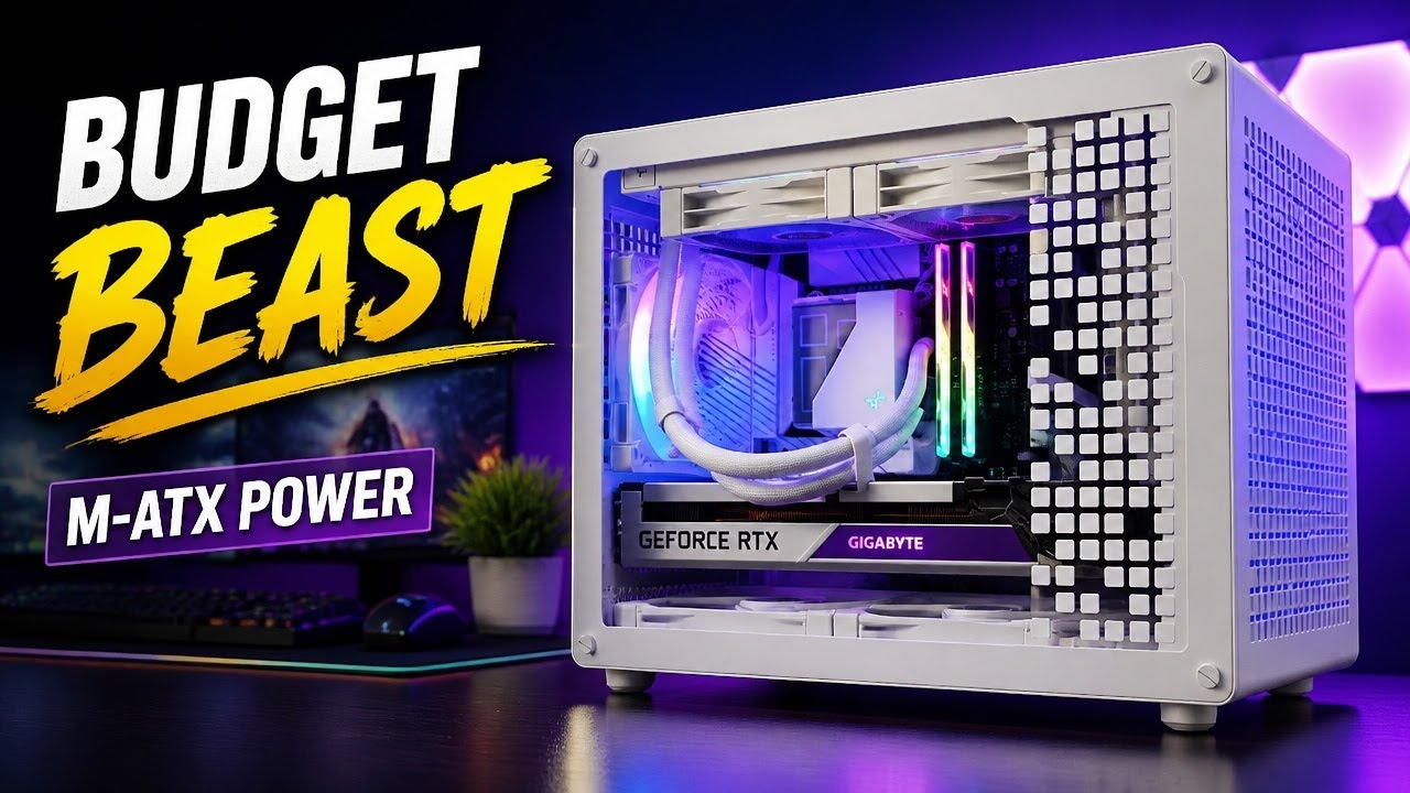 Jonsbo Z20 White M-ATX mini PC Chassis budget gaming PC build.