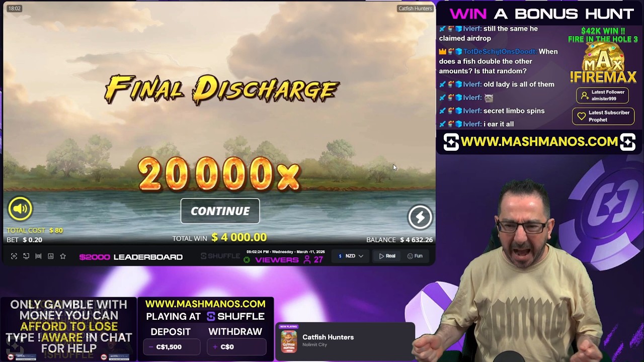 INSANE MAX WIN on NEW No Limit City slot - Catfish Hunters (20,000x)