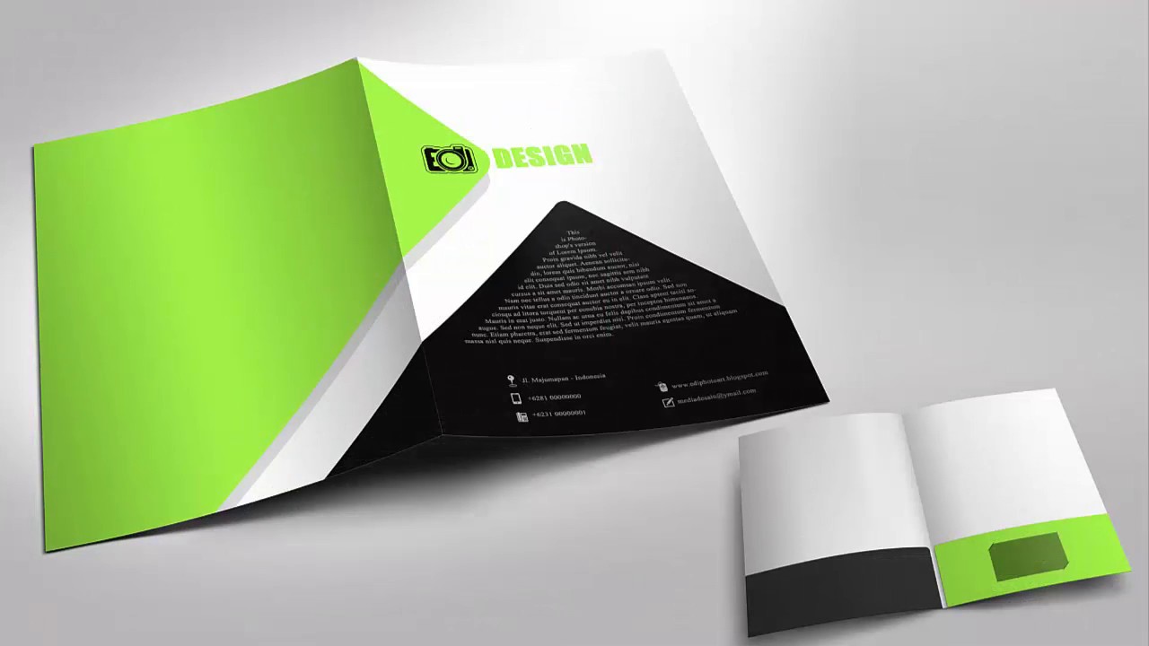 simple business folder designs with photoshop