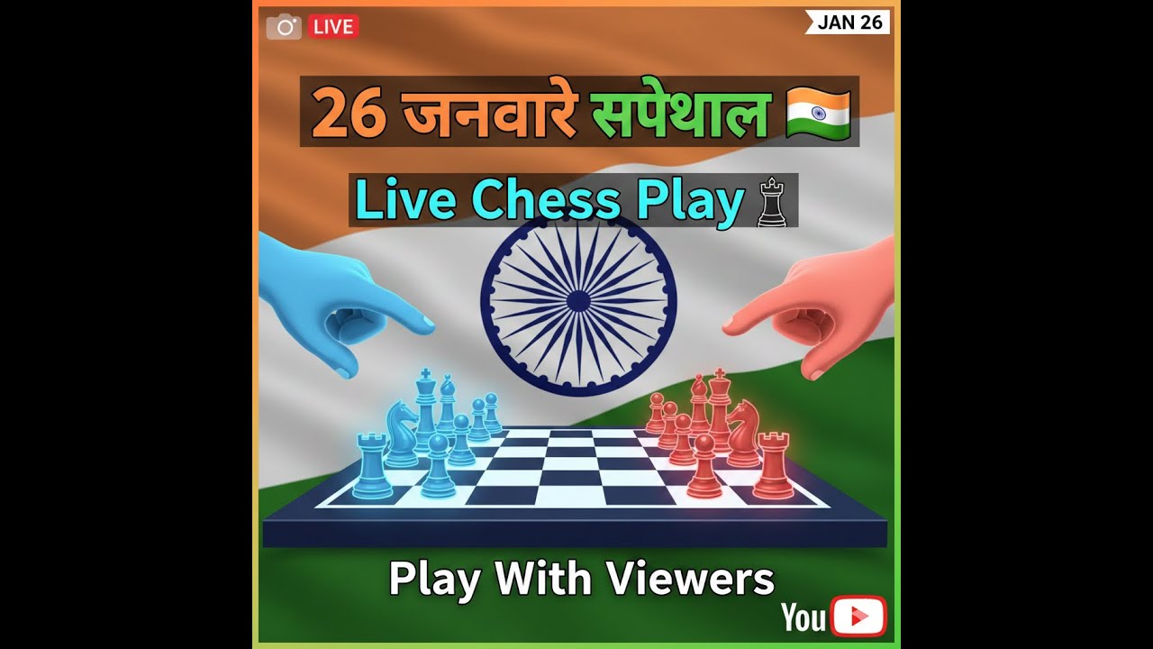26 जनवरी स्पेशल 🇮🇳 | Live Chess Play ♟️ | Play With Viewers