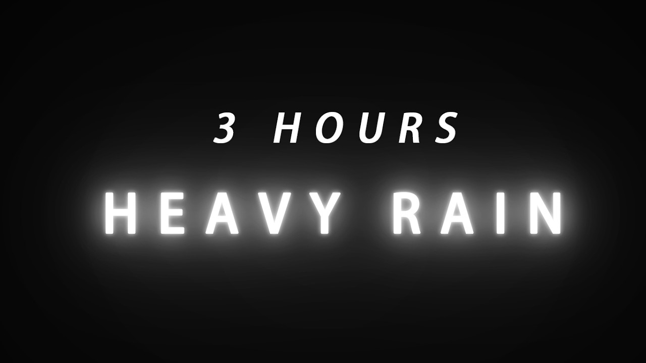 Heavy Rainfall at Night | Rain Sounds for Sleep, Relax, Study (011）