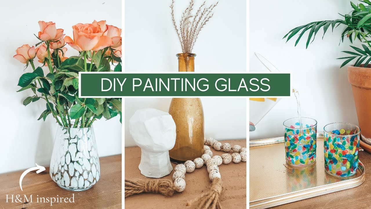 DIY COLORED GLASS - 2022 Trend  | H&M Inspired Vase, Amber Glass