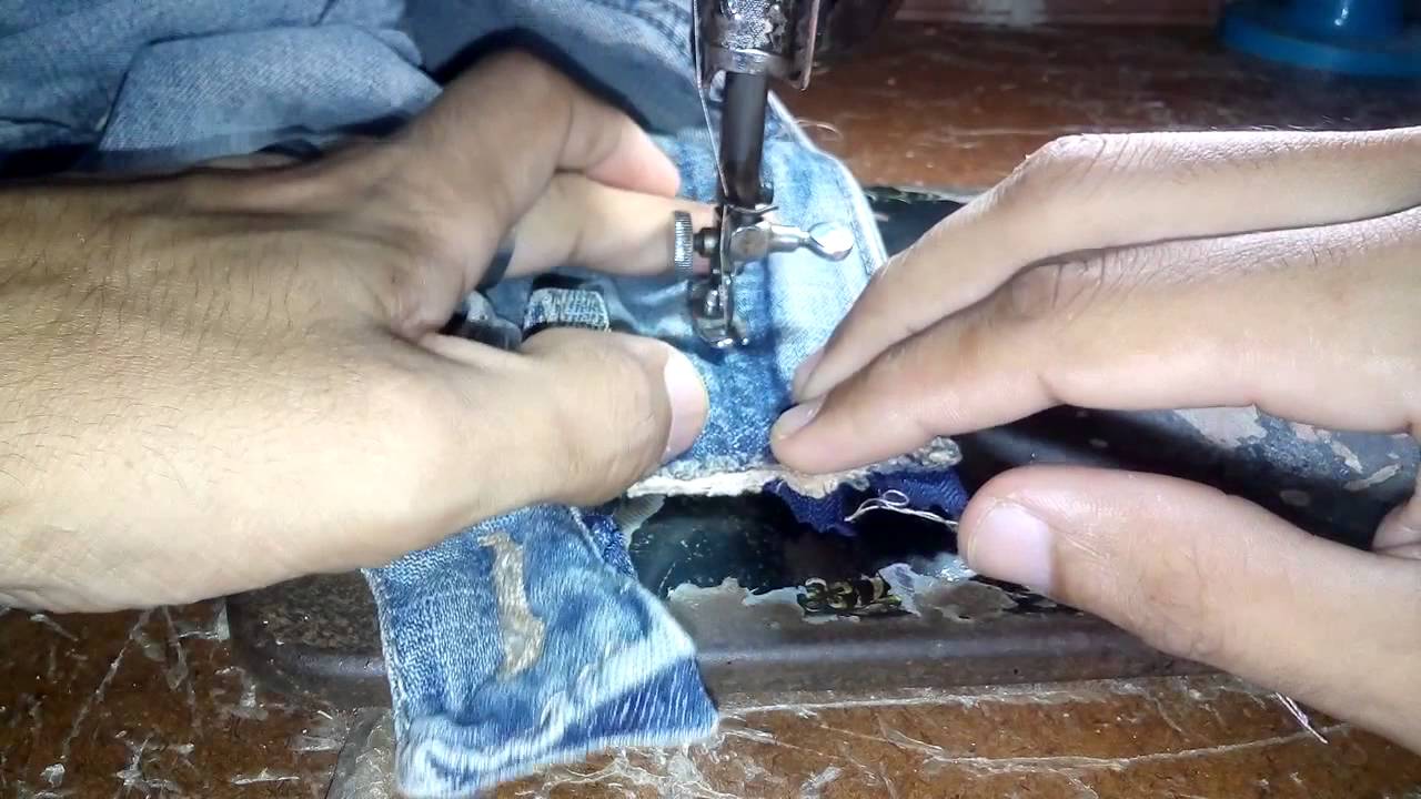 Como trocar zíper de uma calça jeans.