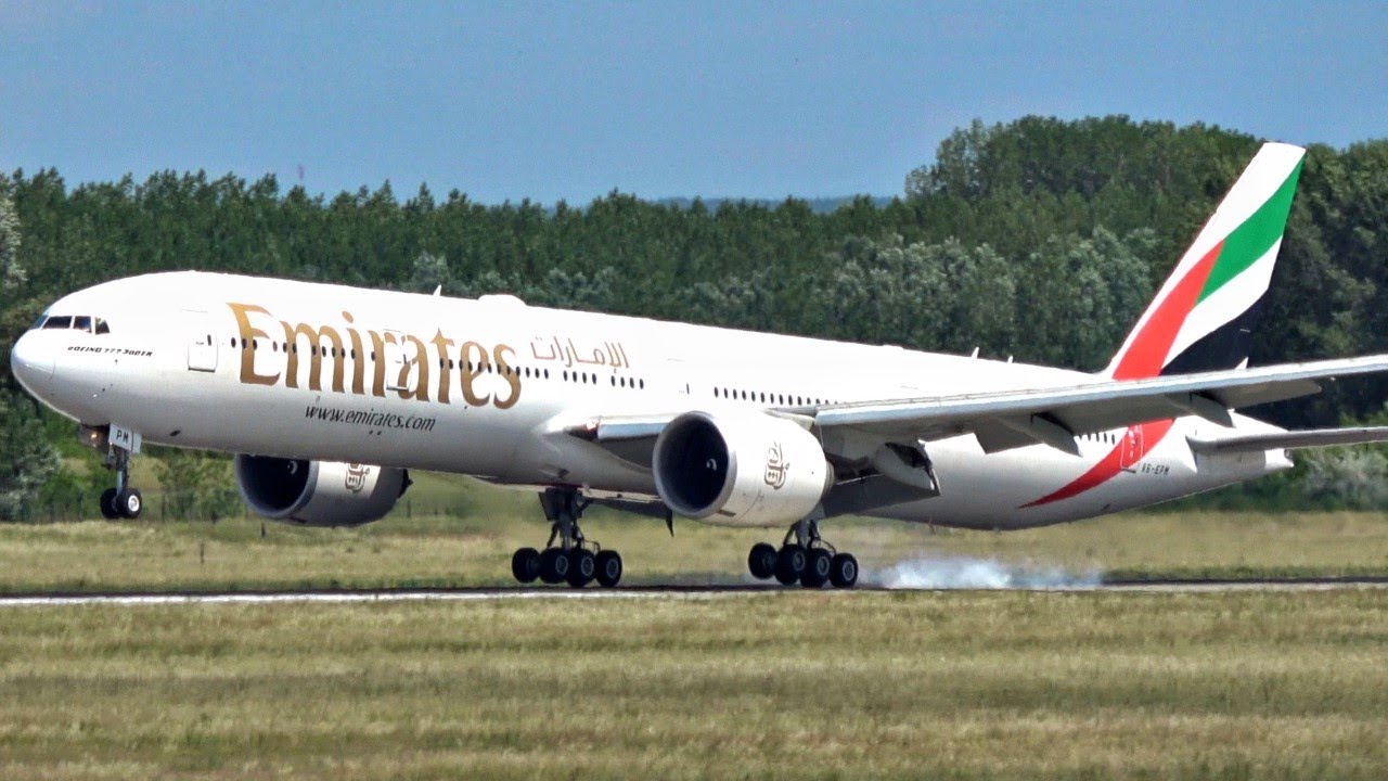 Emirates Boeing 777-300ER Smooth Landing & Takeoff at Budapest | Plane Spotting & ATC Audio [4K]