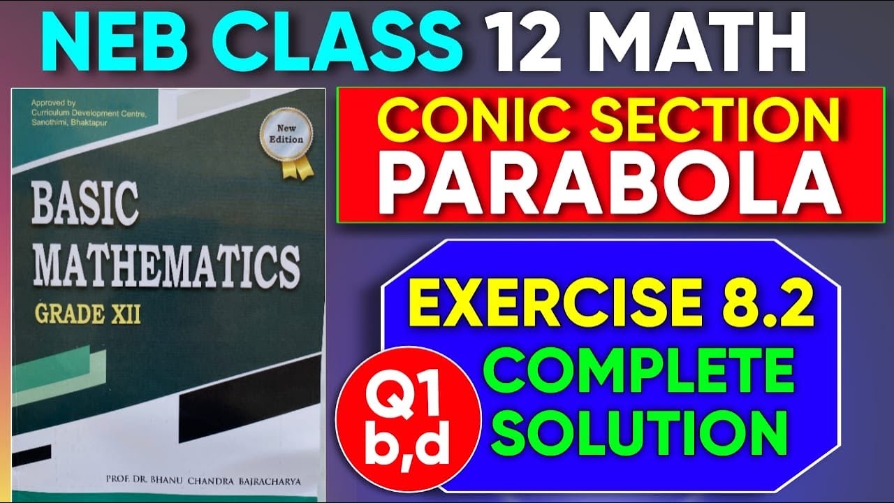 Parabola Part 2: Exercise 8.2 (Q1)- Basic Mathematics 12 | Vertex at (h,k) & Axis Parallel to X-axis
