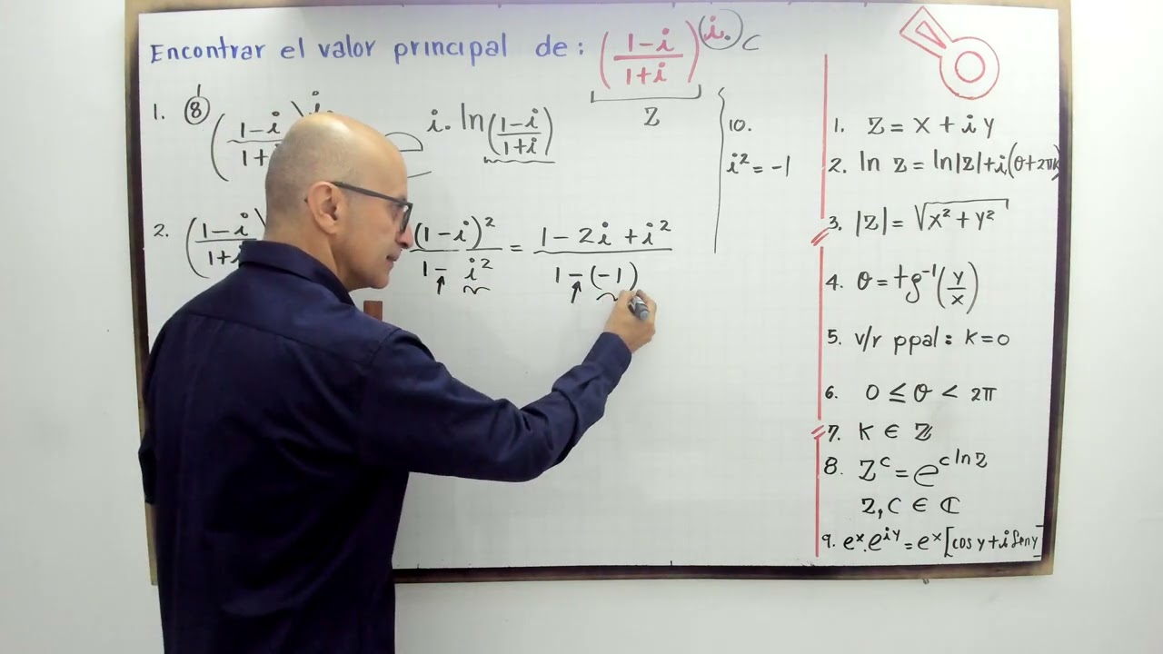 Encontrar el valor principal del complejo.