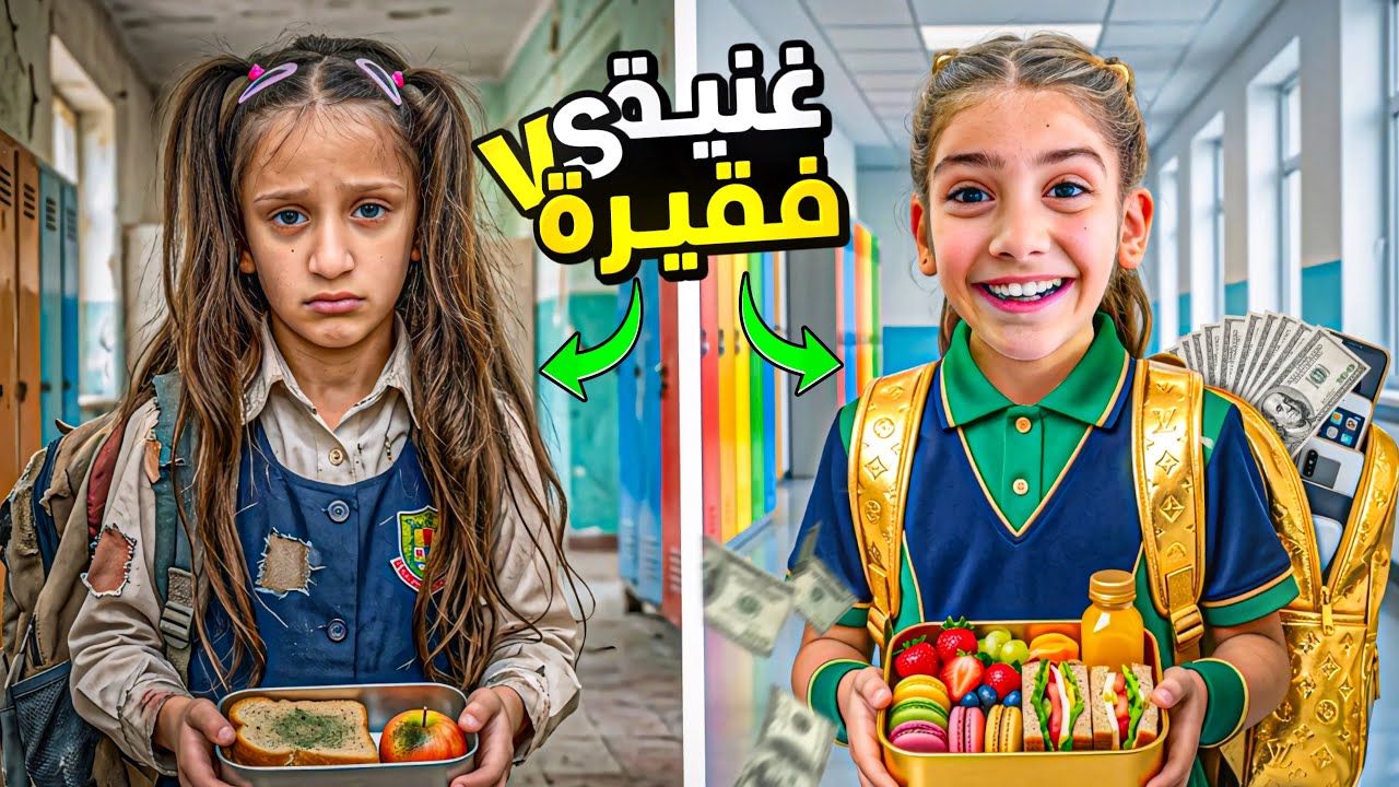 طالبة غنية مقابل طالبة فقيرة😱 ايمان.. #funny #comedy #humor