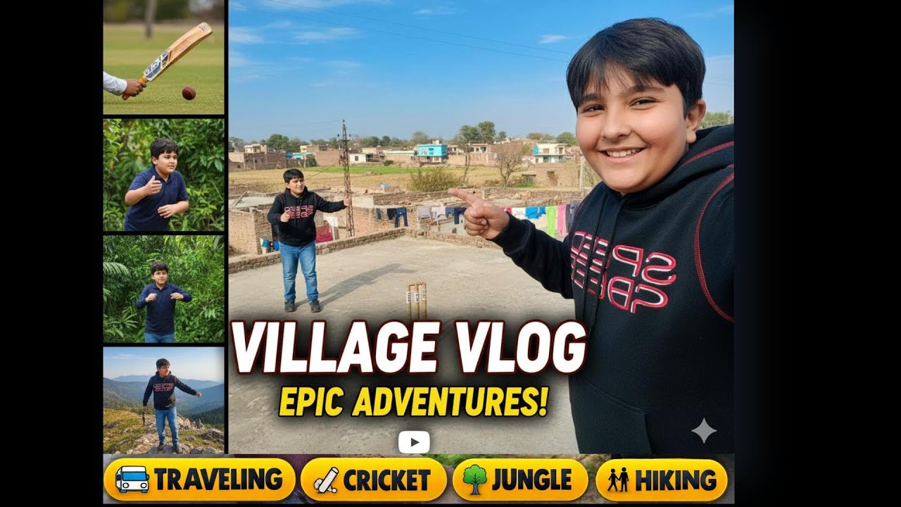 MY VILLAGE ADVENTURE: Rooftop Cricket & Jungle Hiking!