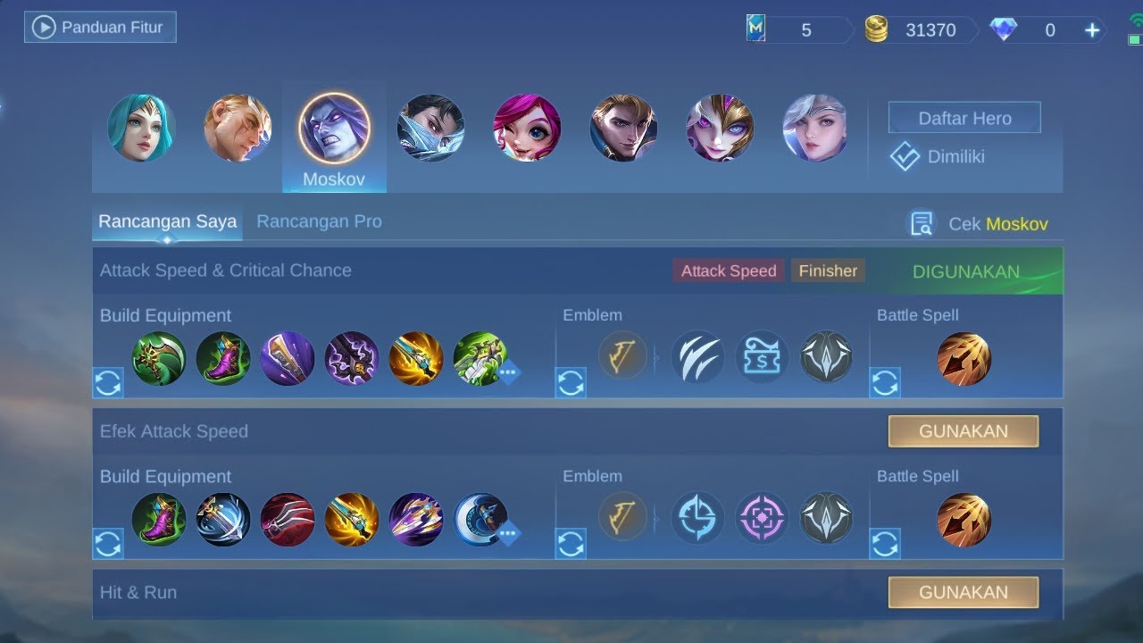 Attack speed & Finiser + Critical Chance Moskov build 