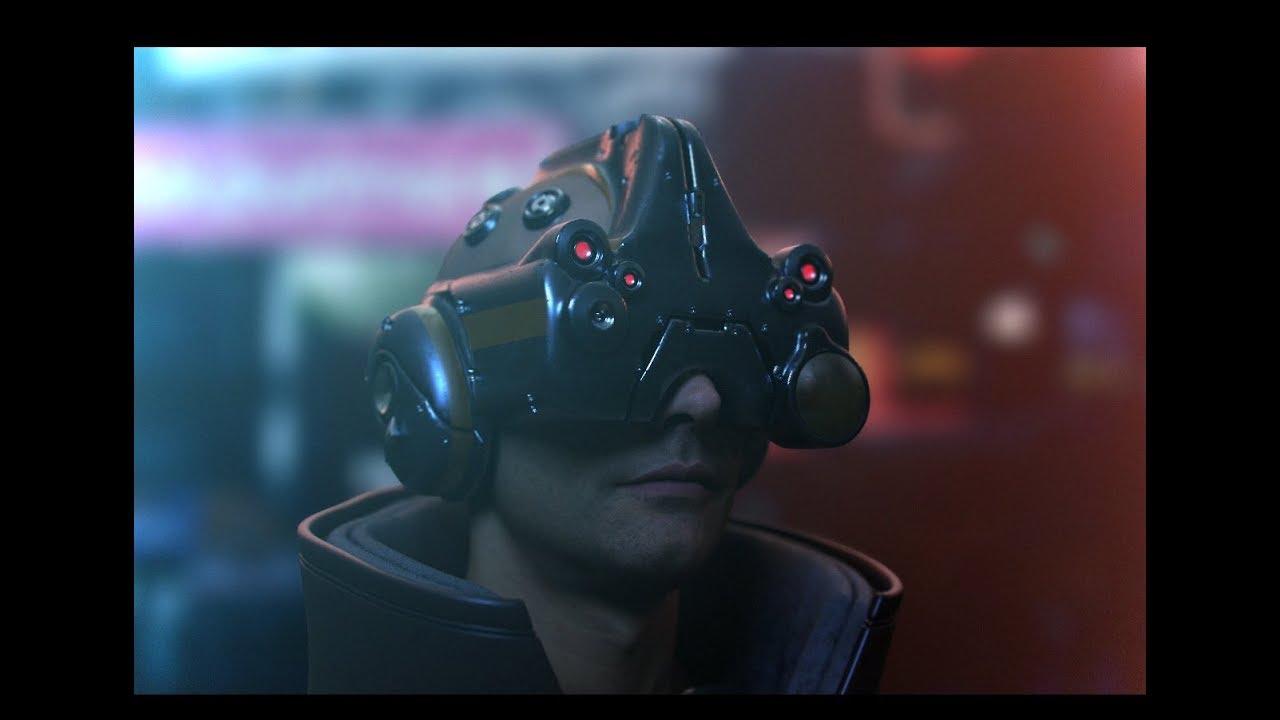 Cyberpunk helmet livestream