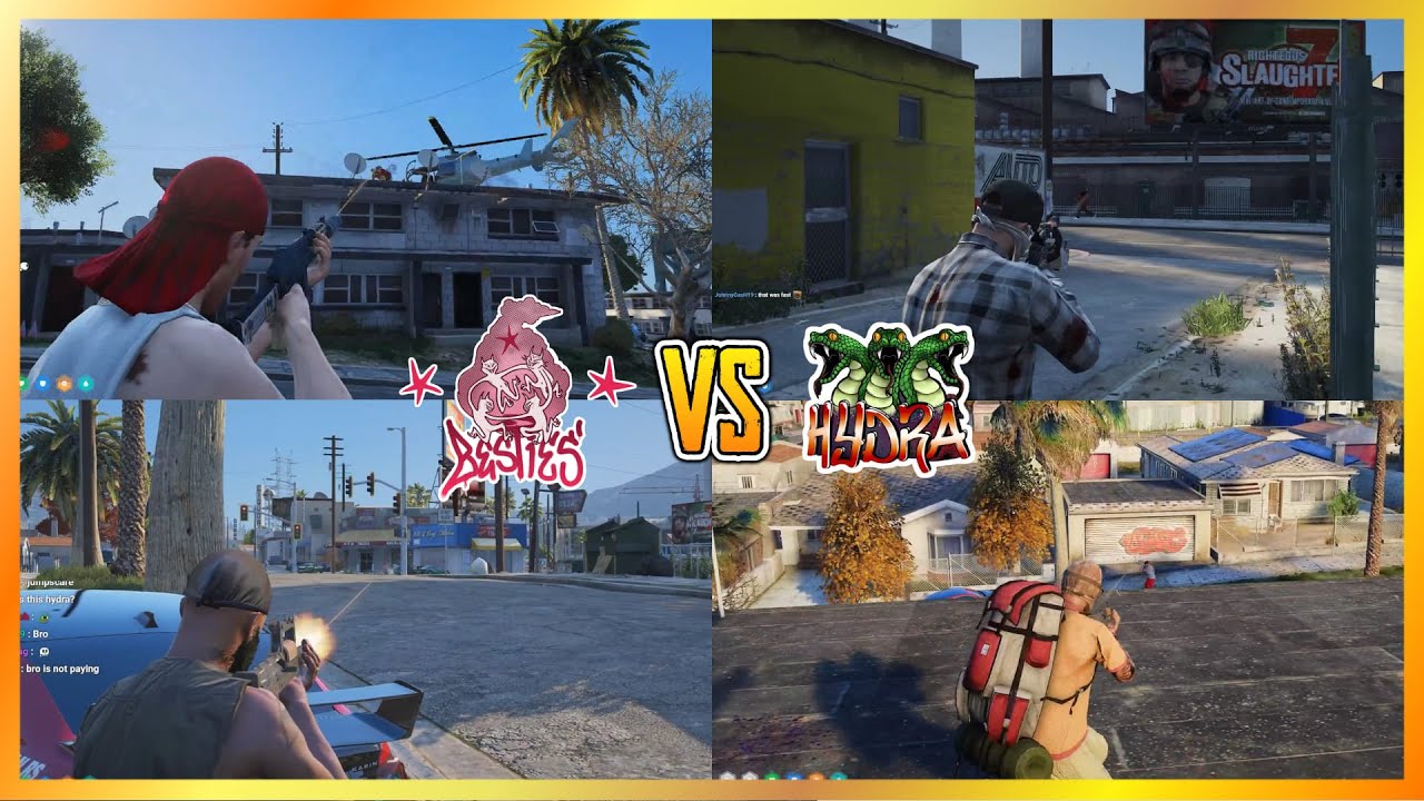 Друзья против Гидры в Эль-Ранчо (виды с разных ракурсов) | NoPixel 4.0 GTA RP