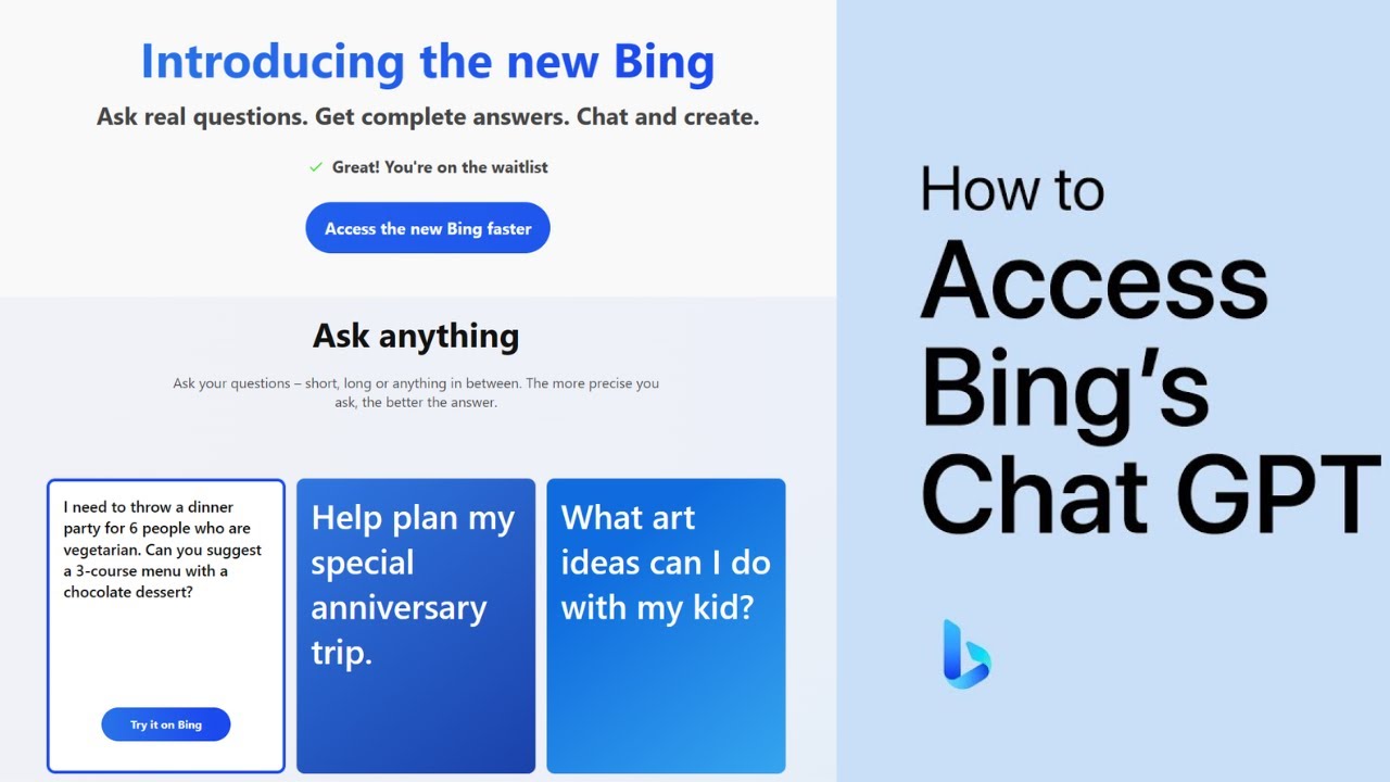 Bing Chat GPT || How to use  and EARLY ACCESS!