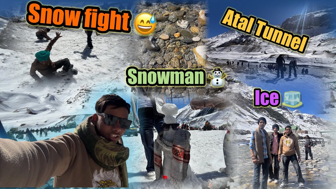 Snow fight in Manali ❄️ Snowman ⛄️ full Enjoy part 2 