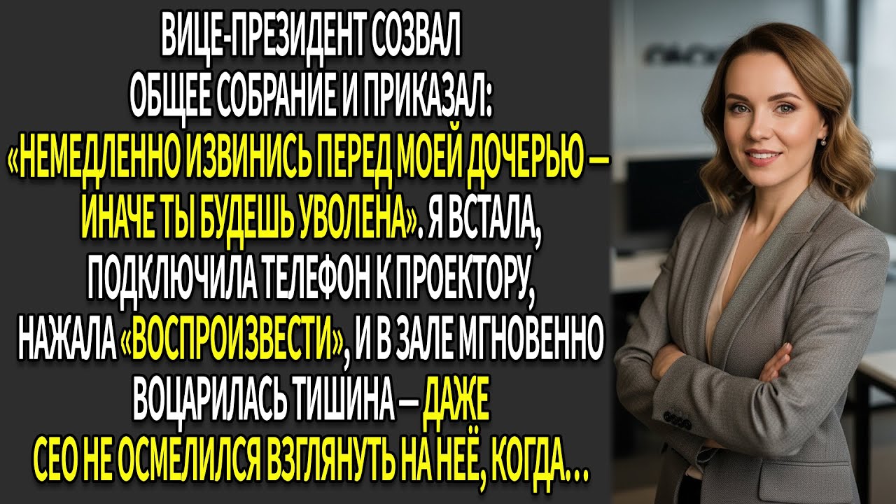 Вице-президент заставила меня 😌извиниться перед её дочерью публично — 🎙️я включила запись