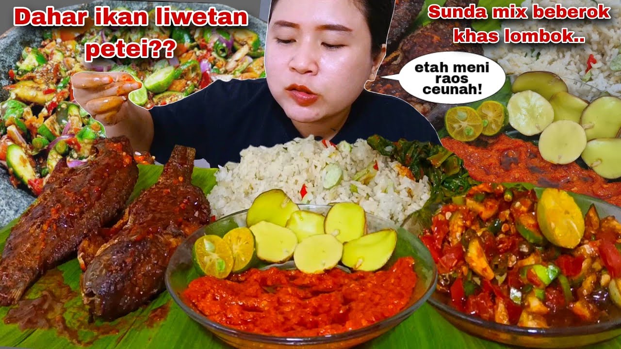 NGALIMED KHAS SUNDA ⁉️ NASI LIWET MUJAER BAKAR BEBERUK TERONG LALAPAN JENGKOL TUA MENTAH DAN SAMBAL