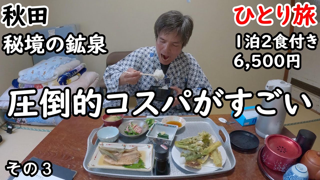 【ひとり旅】ポツンとある秘境宿。圧倒的山菜の天ぷらが最高に美味しい。湯に浸かって自然に癒される。